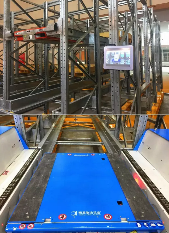 Radio shuttle racking system — pallet storage in drive-in racking