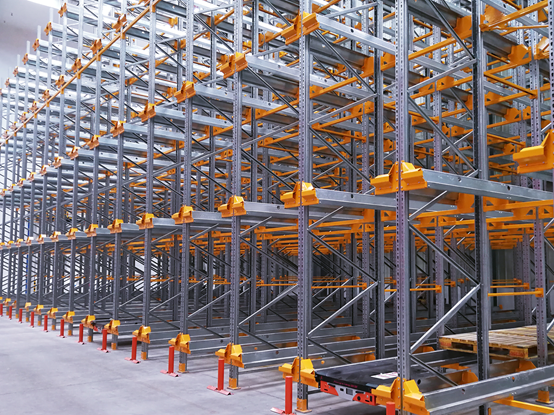 High-density pallet racking storage
